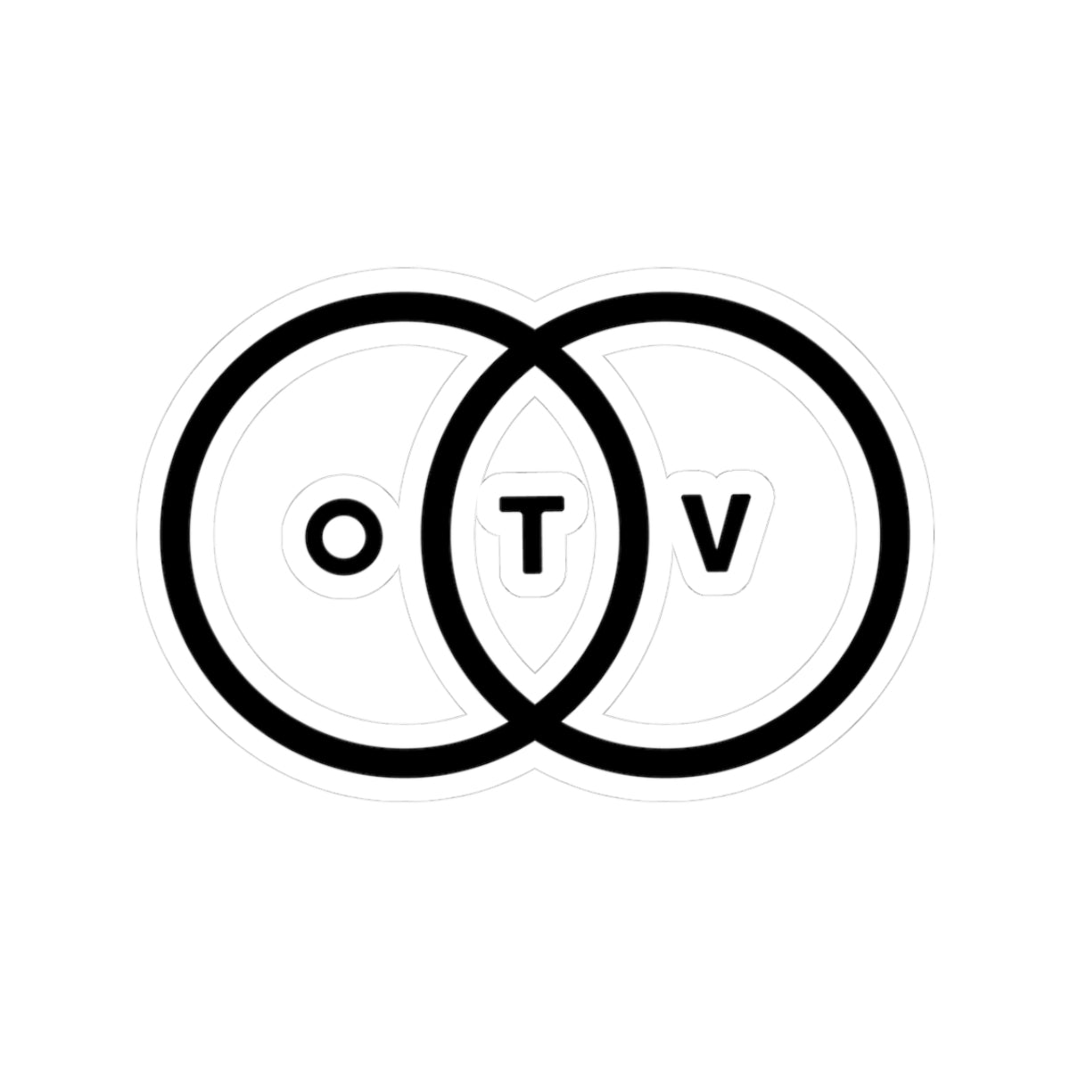Stylish Kiss-Cut Stickers - OTV Logo - Perfect for Laptops and Water Bottles