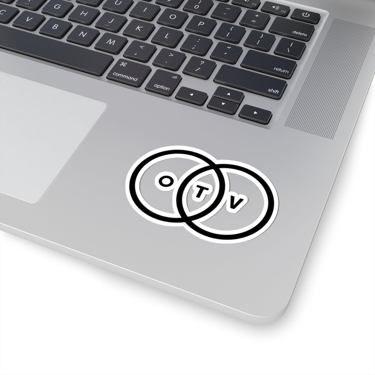 Stylish Kiss-Cut Stickers - OTV Logo - Perfect for Laptops and Water Bottles